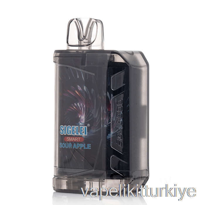 Vape Elektronik Sigara Sigelei Akıllı Ac10000 %0 Sıfır Nikotin Tek Kullanımlık Ekşi Elma